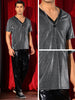 Glitter Sheer T-Shirt for Men&
