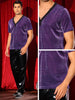 Glitter Sheer T-Shirt for Men&