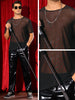 Sheer Mesh T-Shirt for Men&