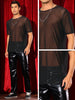 Sheer Mesh T-Shirt for Men&