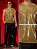 Metallic Tank Tops for Men&