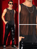 Mesh Sheer Tank Top for Men&