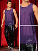 Mesh Sheer Tank Top for Men&