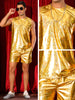 Holographic Tank Top and Shorts Set for Men&