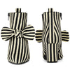 Bow Stripe Pointed Toe Chunky Heels Ankle Boots for Women