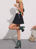 Lace Up Platform Buckle Chunky Heel Ankle Boots for Women