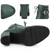 Lace Up Platform Buckle Chunky Heel Ankle Boots for Women