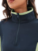 Onfers Womens Cropped Sweatshirts Half Zip Pullover Long Sleeve Oversized Sweaters Workout Fall Outfits with Pockets