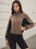 Onfers Womens Cropped Sweatshirts Half Zip Pullover Long Sleeve Oversized Sweaters Workout Fall Outfits with Pockets