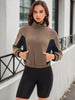 Onfers Womens Cropped Sweatshirts Half Zip Pullover Long Sleeve Oversized Sweaters Workout Fall Outfits with Pockets