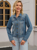 Womens Jean Jacket Casual Long Sleeve Washed Button Up Denim Jackets