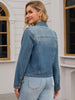 Womens Jean Jacket Casual Long Sleeve Washed Button Up Denim Jackets