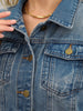 Womens Jean Jacket Casual Long Sleeve Washed Button Up Denim Jackets