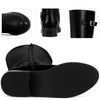 Buckle Chunky Low Heel Side Zipper Knee High Riding Boots for Women