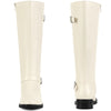 Buckle Chunky Low Heel Side Zipper Knee High Riding Boots for Women
