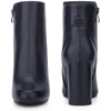 Round Toe Side Zip Block Heel Ankle Boots for Women