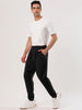 Solid Color Elastic Waist Slant Pockets Harem Pants