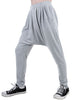 Solid Color Elastic Waist Slant Pockets Harem Pants