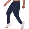 Solid Color Elastic Waist Slant Pockets Harem Pants
