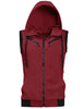 Kangaroo Pocket Zip Up Drawstring Hooded Vest