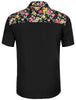 Summer Pocket Short Sleeve Button Floral Print Shirt