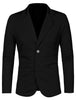 Classic Notched Lapel Solid Long Sleeve Knit Blazer