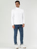 Solid Color Turtleneck Pullover Long Sleeve Shirt