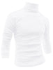 Solid Color Turtleneck Pullover Long Sleeve Shirt