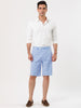 Casual Summer Striped Flat Front Chino Shorts