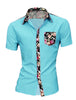 Summer Pocket Short Sleeve Button Floral Print Shirt