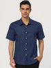 Retro Short Sleeve Cotton Polka Dot Button Up Shirt
