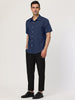 Retro Short Sleeve Cotton Polka Dot Button Up Shirt
