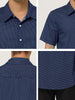 Retro Short Sleeve Cotton Polka Dot Button Up Shirt