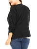 Women Plus Size 3/4 Sleeves Shawl Collar Blazer