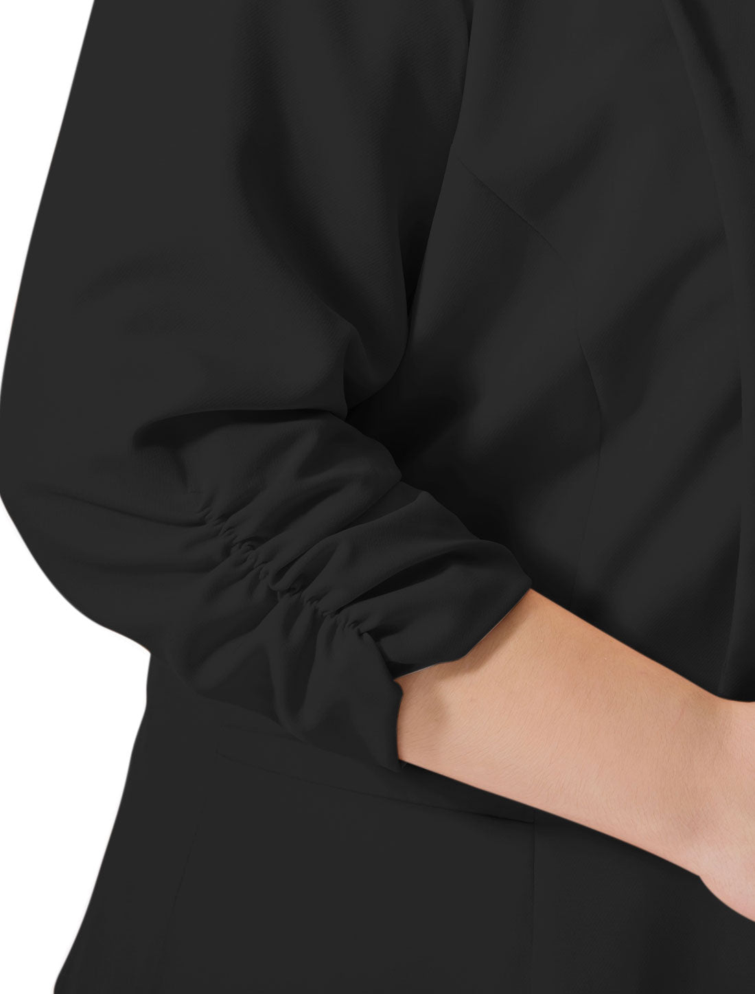 Bublédon Women Plus Size 3/4 Sleeves Shawl Collar Blazer