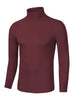 Casual Solid Turtleneck Pullover Long Sleeve Shirt
