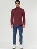 Casual Solid Turtleneck Pullover Long Sleeve Shirt