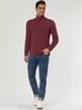 Casual Solid Turtleneck Pullover Long Sleeve Shirt