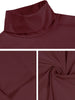 Casual Solid Turtleneck Pullover Long Sleeve Shirt
