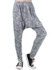 Solid Color Elastic Waist Slant Pockets Harem Pants