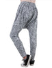 Solid Color Elastic Waist Slant Pockets Harem Pants