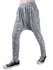 Solid Color Elastic Waist Slant Pockets Harem Pants