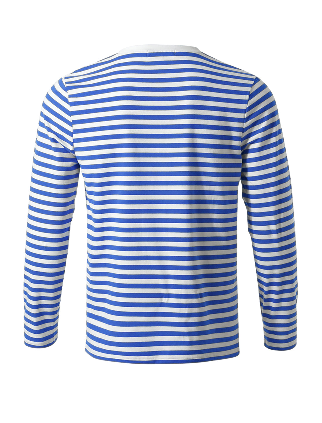 Bublédon Basic Crew Neck Striped Pullover Long Sleeve Shirt