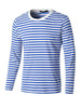 Basic Crew Neck Striped Pullover Long Sleeve Shirt