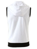 Kangaroo Pocket Zip Up Drawstring Hooded Vest