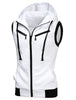 Kangaroo Pocket Zip Up Drawstring Hooded Vest