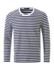 Basic Crew Neck Striped Pullover Long Sleeve Shirt