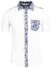 Summer Pocket Short Sleeve Button Floral Print Shirt
