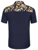 Summer Pocket Short Sleeve Button Floral Print Shirt