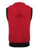Kangaroo Pocket Zip Drawstring Sleeveless Hoodies